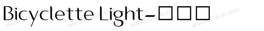 Bicyclette Light字体转换